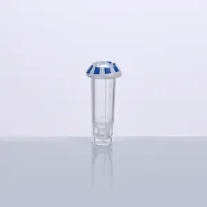 RÖHRENDECKEL-BECHER PROBENBECHER 1 ml (Blau gefärbt)